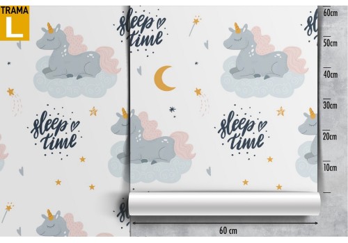 Unicorn fantasy wallpaper decoration for children. 2