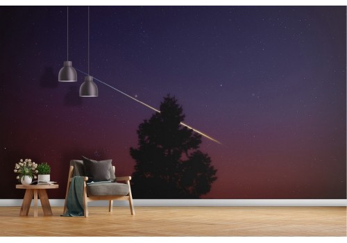 Night Sky Comet Landscape Photography Wallpaper-3