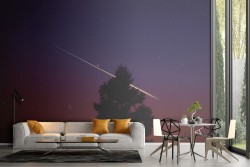 Carta da Parati cielo notturno cometa paesaggio fotografia-3