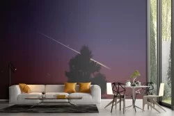 Night Sky Comet Landscape Photography Wallpaper-3