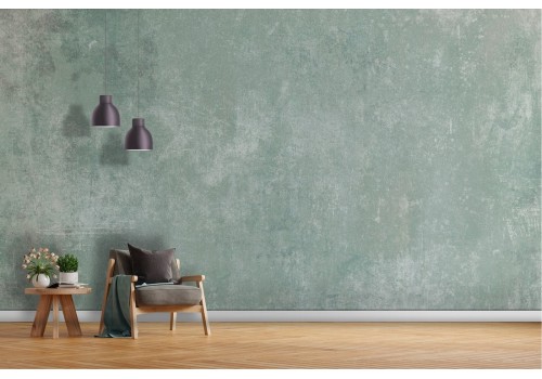 Wallpaper water green cement surface-11