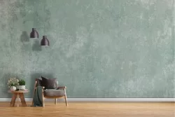 Wallpaper water green cement surface-11