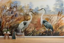 Exotic Animals Nature Wallpaper Watercolor Painting-13