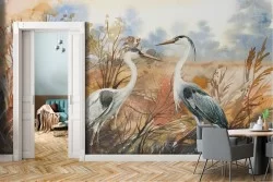 Carta da Parati animali Dipinti e Acquerelli Natura