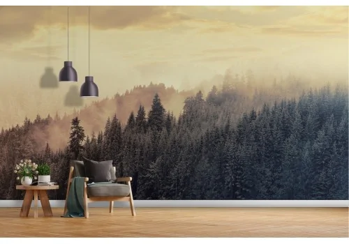 Wallpaper nature forest landscape modern design-16