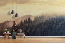 Carta da Parati natura foresta paesaggio design moderno-16