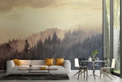 Carta da Parati natura foresta paesaggio design moderno-16