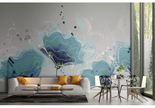 Wallpaper abstract flowers nature modern design sugar paper-18 2