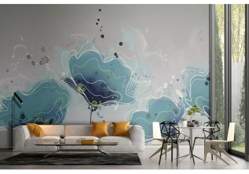 Wallpaper abstract flowers nature modern design sugar paper-18 2