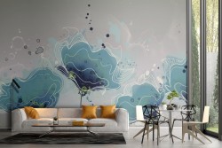 Wallpaper abstract flowers nature modern design sugar paper-18