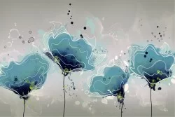 Carta da Parati Design e Stili Flora e Fauna Astratta Fiori Natura