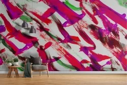 Fuchsia-23 Modern Abstract Wallpaper Decoration