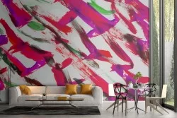 Fuchsia-23 Modern Abstract Wallpaper Decoration