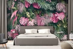 Modern Tropical Leaves Wallpaper