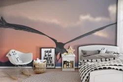Falcon Wallpaper with Nature Landscape for Boys Room -33