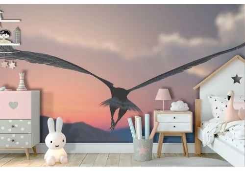 Falcon Wallpaper with Nature Landscape for Boys Room -33 2