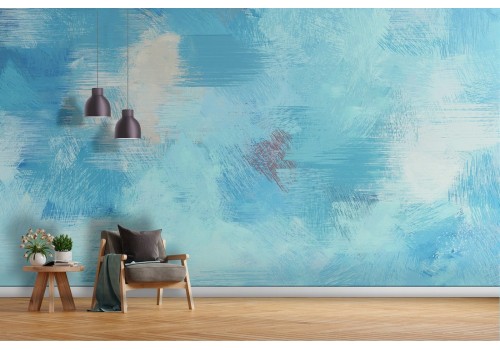 Wallpaper surface paint plaster blue-38