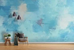 Wallpaper surface paint plaster blue-38