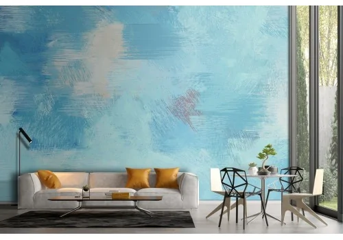 Wallpaper surface paint plaster blue-38 2