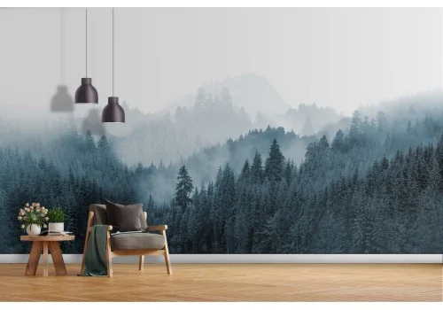 Carta da Parati paesaggio natura alberi design moderno-46