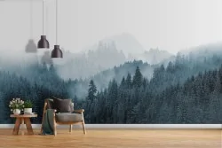 Carta da Parati paesaggio natura alberi design moderno-46