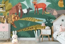 Carta da Parati animali esotici tropicali natura bambini-51