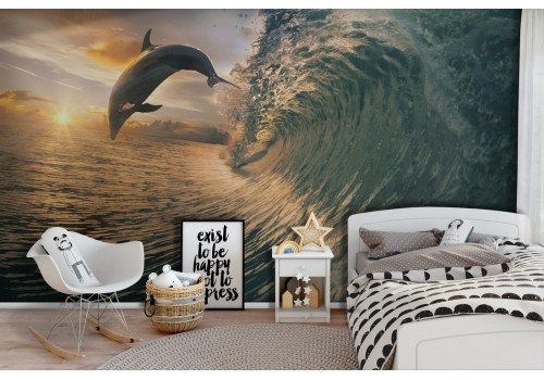 Dolphin Ocean Nature Landscape Sea Wallpaper-55