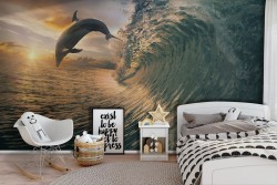 Dolphin Ocean Nature Landscape Sea Wallpaper-55