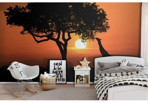 Giraffe tropical nature animals children wallpaper-56