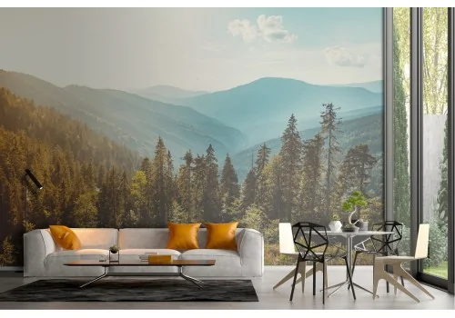 Wallpaper landscape forest mountains 2