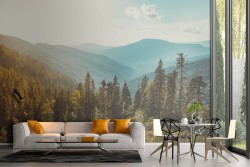 Wallpaper landscape forest mountains