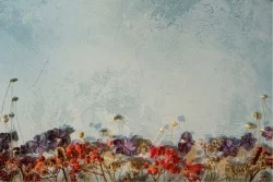 Carta da Parati Design e Stili Flora e Fauna Superfici e Texture Cemento Fiori Vintage