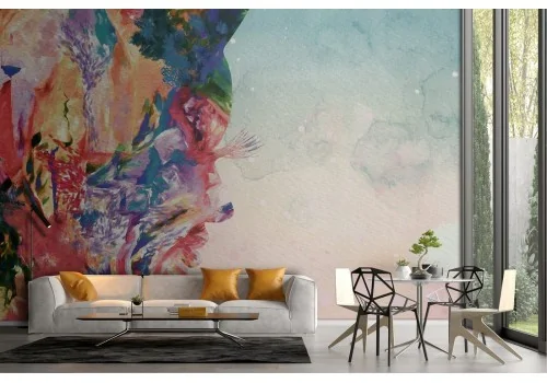 Modern Art Wallpaper Abstract Woman Profile-61 2