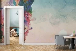 Carta da Parati Astratta Dipinti e Acquerelli Moderna