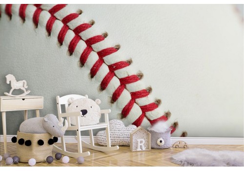 Baseball ball wallpaper mural