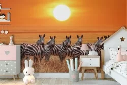 Carta da Parati zebre natura animali foto bambini-69