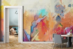 Modern Abstract Wallpaper Paintings and Watercolors
