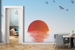 Wallpaper Dawn Sunset Sky Beach and Sea