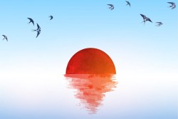 Wallpaper Design and Styles Landscapes and Nature Dawn Sunset Sky Beach and Sea