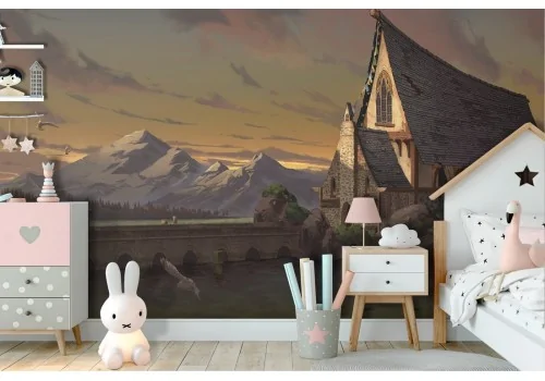 Wallpaper illustration dark fantasy house 2