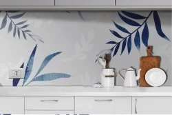 Carta da Parati foglie tropicali natura stilizzata-0110