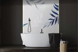 Carta da Parati foglie tropicali natura stilizzata-0110