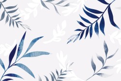 Wallpaper Design and Styles Flora and Fauna Stylized Tropical Nature Leaves