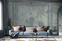 Vintage boiserie wallpaper faux wall surface-0122