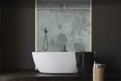 Vintage boiserie wallpaper faux wall surface-0122