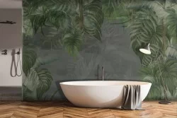 Carta da Parati foglie tropicali-0124