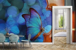 Butterfly Wallpaper on Violin Nature Illustration-0128