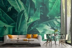Tropical leaves green nature wallpaper