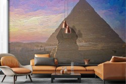 Carta da Parati dipinto piramide e sfinge Egitto