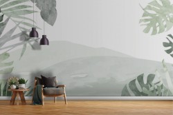 Carta da Parati foglie tropicali-0135